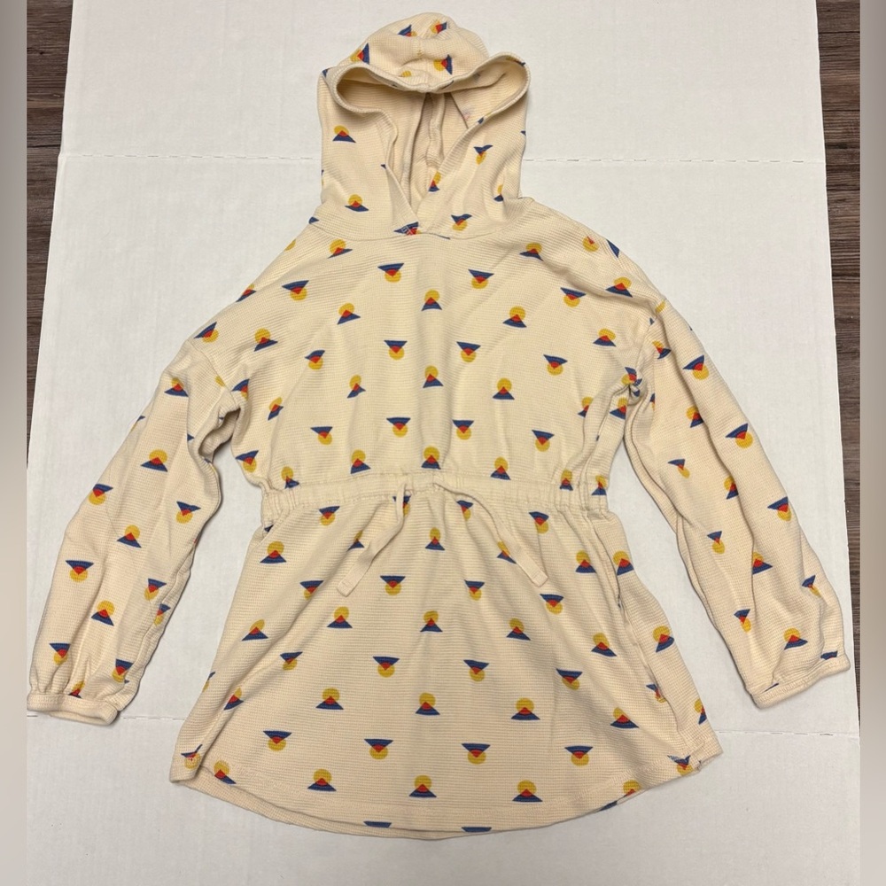 Hanna Andersson Hoodie Waffle knit dress, size 130cm/8